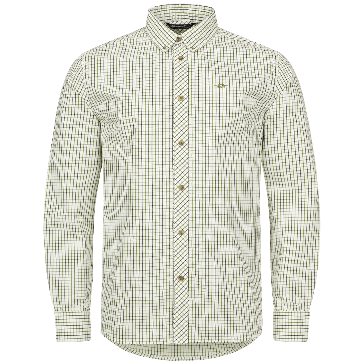 Blaser Herren Hemd Tristan 22 oliv/beige kariert