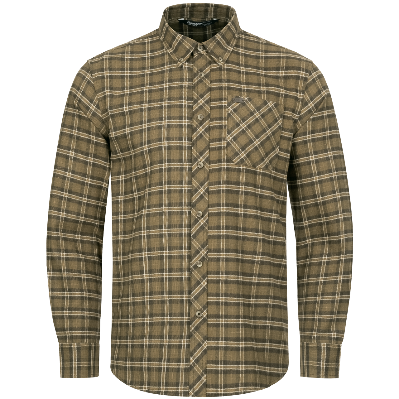 Blaser Herren Hemd Edward beige/braun kariert