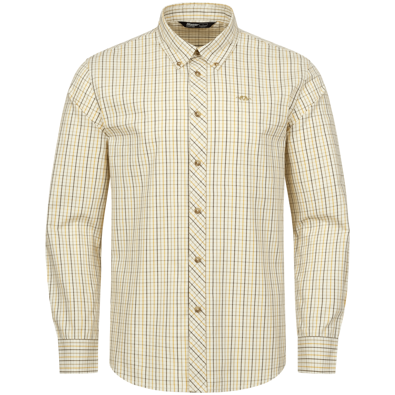 Blaser Herren Hemd Tristan 22 beige/gelb kariert